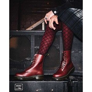 Dr. Martens Burgundy Lace Up Boots